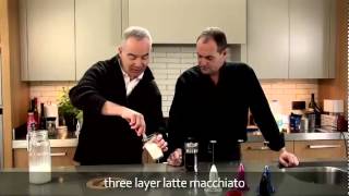 aerolatte  milk frother makes three layer caffè latte macchiato [upl. by Clevie800]