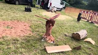 A fabulous range of wooden sculpture at Caerleon festival 2024 [upl. by Nahttam49]