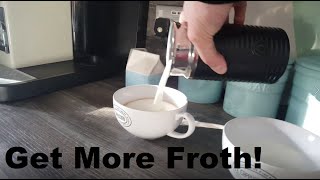 How to Get More Froth from Your Nespresso Coffee Aeroccino  Nespresso tips and help [upl. by Aguayo870]